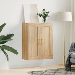 Berkfield Home Wall Mounted Cabinet Sonoma Oak 69.5x34x90 cm Engineered Wood in Brown - thumbnail 3