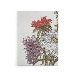 "Artery8 Chrysanthemums Flower Painting Canvas Wall Art Print Julie Graag in White - Size: W18"" x H24""" - thumbnail 1
