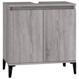 Berkfield Home 3 Piece Bathroom Furniture Set Grey Sonoma Engineered Wood - thumbnail 5