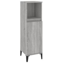 Berkfield Home 3 Piece Bathroom Furniture Set Grey Sonoma Engineered Wood - thumbnail 7