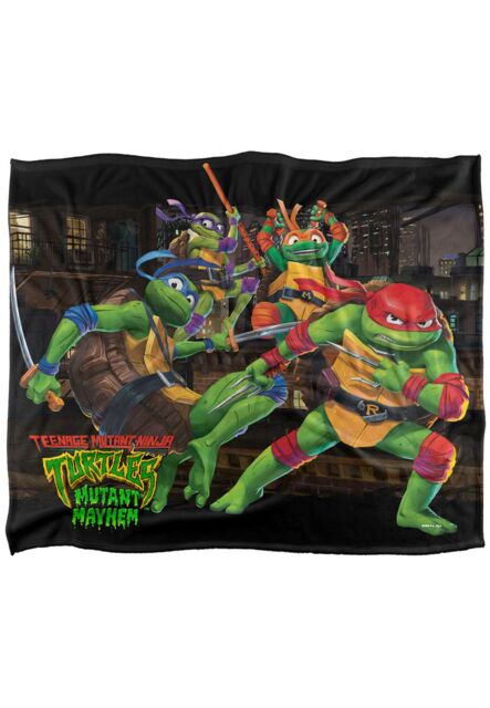 Teenage Mutant Ninja Turtles : Mutant Mayhem Nightly Rooftop Escapade Silky Touch Super Soft Throw Blanket 152 X 127 cm in White - image 1