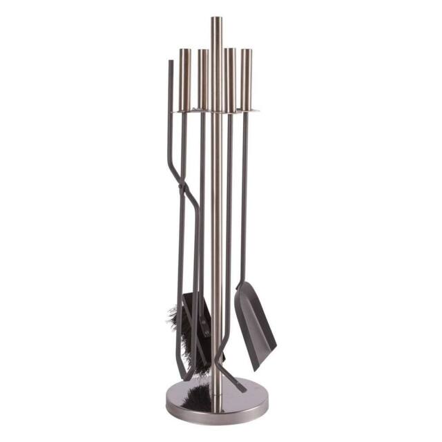 Havendro 5pc Petworth Fireside Wood Burner Companion Tool Set Silver - image 1