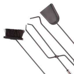 Havendro 5pc Petworth Fireside Wood Burner Companion Tool Set Silver - thumbnail 6