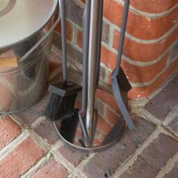 Havendro 5pc Petworth Fireside Wood Burner Companion Tool Set Silver - thumbnail 5
