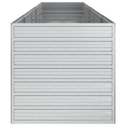 Berkfield Home Garden Raised Bed 400x80x77 cm Galvanized Steel Silver - Size: 400 x 80 x 77 cm - thumbnail 5