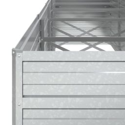 Berkfield Home Garden Raised Bed 400x80x77 cm Galvanized Steel Silver - Size: 400 x 80 x 77 cm - thumbnail 6