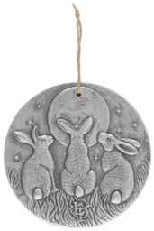 KDMD Silver Effect Moon Shadows Plaque in Grey - thumbnail 1