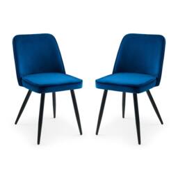 Cheshire Kingsley Elegant Blue Dining Chairs - Set of 2 - thumbnail 1