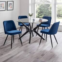 Cheshire Kingsley Elegant Blue Dining Chairs - Set of 2 - thumbnail 5