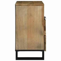 Berkfield Home Bedside Cabinet - 50x33x60 cm, Crafted from Solid Mango Wood in Brown - Size: 50 x 33 x 60 cm - thumbnail 4