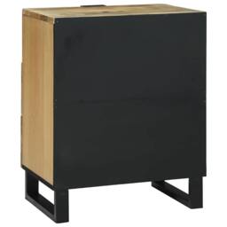 Berkfield Home Bedside Cabinet - 50x33x60 cm, Crafted from Solid Mango Wood in Brown - Size: 50 x 33 x 60 cm - thumbnail 5