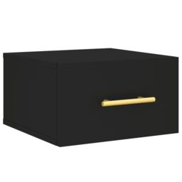 Berkfield Home Wall-mounted Bedside Cabinet Black 35x35x20 cm - Size: 35 x 35 x 20 cm - thumbnail 2
