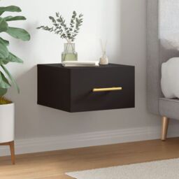 Berkfield Home Wall-mounted Bedside Cabinet Black 35x35x20 cm - Size: 35 x 35 x 20 cm - thumbnail 1