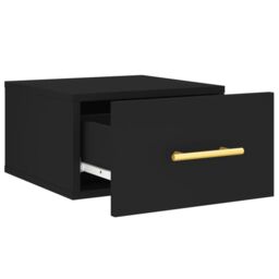 Berkfield Home Wall-mounted Bedside Cabinet Black 35x35x20 cm - Size: 35 x 35 x 20 cm - thumbnail 6