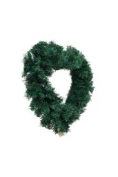 Living and Home Artificial Heart-shaped Door Hanging Garland Christmas Decoration with Light String in Green - thumbnail 4