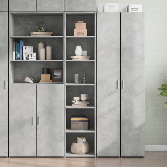 Berkfield Home Highboard Concrete Grey 40x41x185 cm Engineered Wood - Size: 40 x 41 x 185 cm - image 1