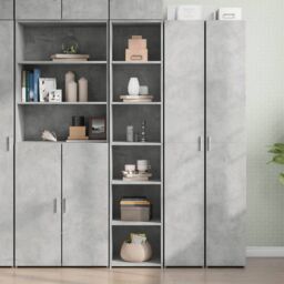 Berkfield Home Highboard Concrete Grey 40x41x185 cm Engineered Wood - Size: 40 x 41 x 185 cm - thumbnail 1