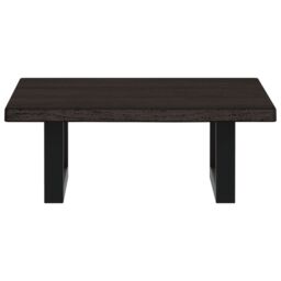 Berkfield Home Basin Shelf Wall Mounted Steel & Solid Wood Oak in Brown - thumbnail 4