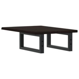 Berkfield Home Basin Shelf Wall Mounted Steel & Solid Wood Oak in Brown - thumbnail 6