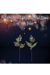 VFM e-Store 3 Head Ponisettia Bunch Christmas Decoration X 1 68cm Red - thumbnail 3