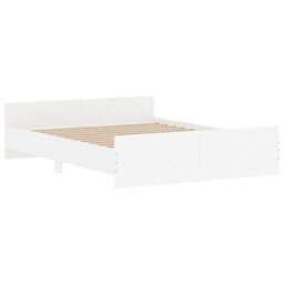 Berkfield Home Bed Frame with Headboard & Footboard White 140x200 cm - thumbnail 3
