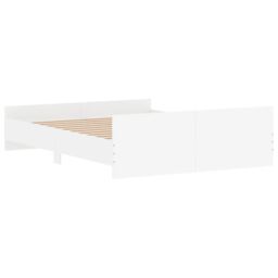 Berkfield Home Bed Frame with Headboard & Footboard White 140x200 cm - thumbnail 6