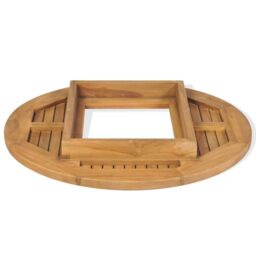 Berkfield Home Beer Crate Tabletop Teak 70 cm in Brown - thumbnail 6