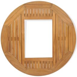 Berkfield Home Beer Crate Tabletop Teak 70 cm in Brown - thumbnail 5