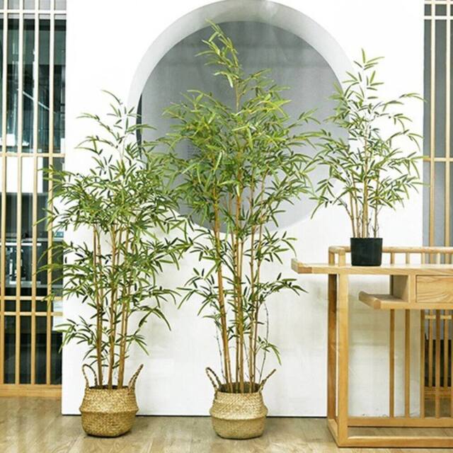 EONLION 60cm Artificial Bamboo Tree Fake in Green - Size: 100 cm - image 1