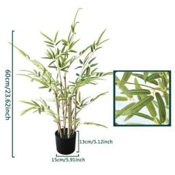 EONLION 60cm Artificial Bamboo Tree Fake in Green - Size: 100 cm - thumbnail 2