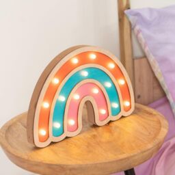 ValueLights Kids Battery Powered Wooden Rainbow Wall or Table Lamp - thumbnail 4
