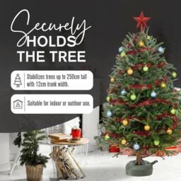 Tanness Christmas Tree Stand for Real Trees Up To 8.2Ft. w/ 12cm Trunk in Dark Green - thumbnail 2