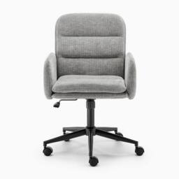 FurnitureboxUK Diora Grey Jumbo Corduroy Swivel Office Chair - thumbnail 4