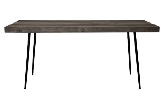 Orsina Dining Table, Rustic Dining Room Table For Breakfast, Sturdy Small Modern Dining Table For Dinner in Black - image 1