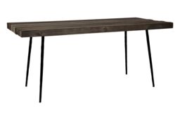 Orsina Dining Table, Rustic Dining Room Table For Breakfast, Sturdy Small Modern Dining Table For Dinner in Black - thumbnail 2