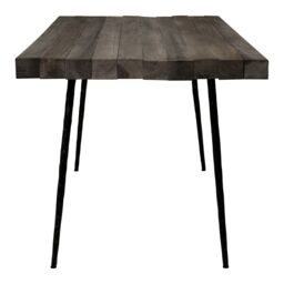 Orsina Dining Table, Rustic Dining Room Table For Breakfast, Sturdy Small Modern Dining Table For Dinner in Black - thumbnail 3