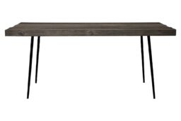 Orsina Dining Table, Rustic Dining Room Table For Breakfast, Sturdy Small Modern Dining Table For Dinner in Black - thumbnail 1