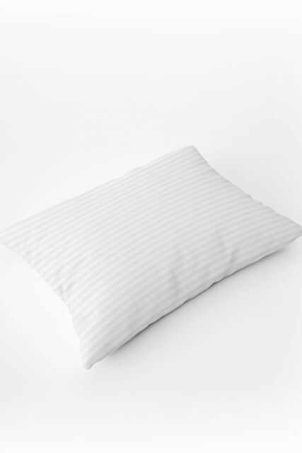 Belledorm Hotel Suite Satin Stripe 540 Thread Count Housewife Pillowcase in White - image 1