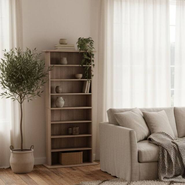 Wyld Haus Paleni Natural Wood Finish 8 Compartment Media Storage Unit - image 1