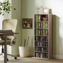 Wyld Haus Paleni Natural Wood Finish 8 Compartment Media Storage Unit - thumbnail 3