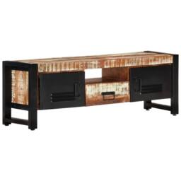 Berkfield Home TV Cabinet 120x30x40 cm Solid Wood Reclaimed - Size: 120 x 30 x 40 cm - thumbnail 1