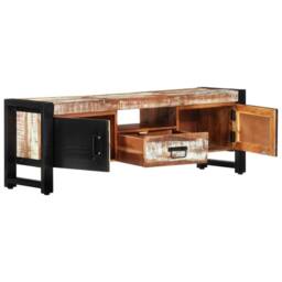 Berkfield Home TV Cabinet 120x30x40 cm Solid Wood Reclaimed - Size: 120 x 30 x 40 cm - thumbnail 5