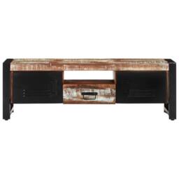 Berkfield Home TV Cabinet 120x30x40 cm Solid Wood Reclaimed - Size: 120 x 30 x 40 cm - thumbnail 2