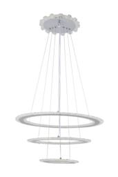 Living and Home Modern LED Pendant Light Chandelier in Silver - thumbnail 1