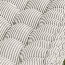 Dibor Grey Reversible Chair Pad Bench Seat Pad Cushion L105 x W42cm in Cream - Size: Large - thumbnail 4