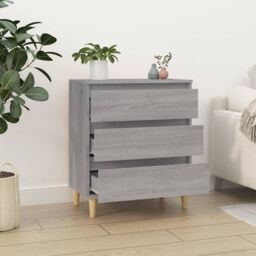 Berkfield Home Sideboard Grey Sonoma 60x35x70 cm Engineered Wood - Size: 60 x 35 x 70 cm - thumbnail 3
