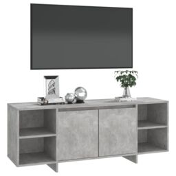 Berkfield Home TV Cabinet Concrete Grey 130x35x50 cm Engineered Wood - Size: 130 x 35 x 50 cm - thumbnail 4