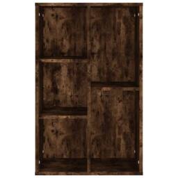 Berkfield Home Book Cabinet/Sideboard Smoked Oak 50x25x80 cm Engineered Wood in Brown - Size: 50 x 25 x 80 cm - thumbnail 6