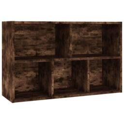 Berkfield Home Book Cabinet/Sideboard Smoked Oak 50x25x80 cm Engineered Wood in Brown - Size: 50 x 25 x 80 cm - thumbnail 8