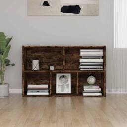 Berkfield Home Book Cabinet/Sideboard Smoked Oak 50x25x80 cm Engineered Wood in Brown - Size: 50 x 25 x 80 cm - thumbnail 3